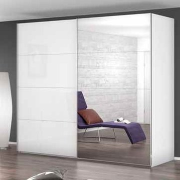 Beluga-extra glass sliding wardrobe - variation available