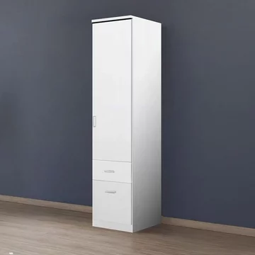 Celle wardrobe - 47cm - 1 door - 2 drawer - alpine white - rh