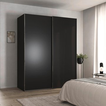 Contido sliding wardrobe - 181cm - 2 door - with extras - black