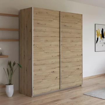 Kronach sliding wardrobe - 175cm - 2 door - artisan oak