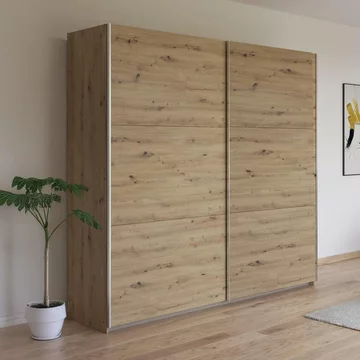 Kronach sliding wardrobe - 218cm - 2 door - artisan oak