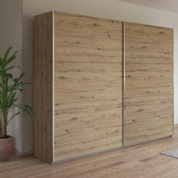 Kronach sliding wardrobe - 261cm - 2 door - artisan oak