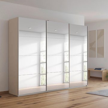 Kulmbach mirrored sliding wardrobe - 271cm - 3 door - champagne