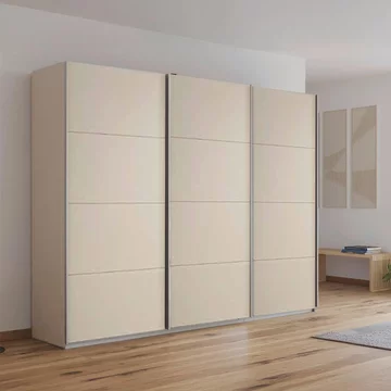 Kulmbach sliding wardrobe - 271cm - 3 door - champagne