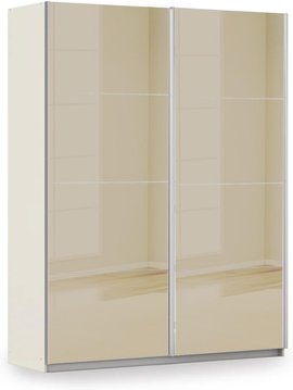 Miramar type-3 sliding wardrobe - 181cm - 2 door - champagne & champagne glass