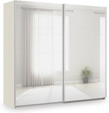 Miramar type-3 sliding wardrobe - 226cm - 2 door - fully mirrored - champagne