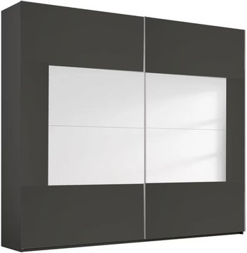 Miramar type-4 sliding wardrobe - 226cm - 2 door - graphite & basalt glass