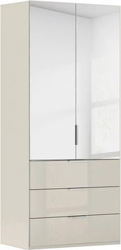 Miramar type-5 wardrobe - 101cm - 2 door - combi - champagne & champagne glass