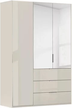 Miramar type-5 wardrobe - 151cm - 3 door - combi - champagne & champagne glass
