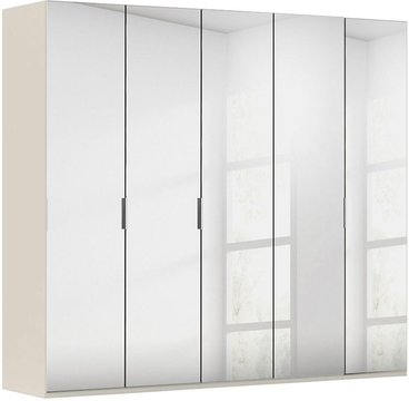 Miramar type-5 wardrobe - 251cm - 5 door - mirrored - champagne