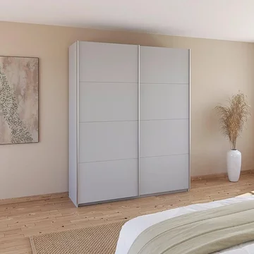 Quadra sliding wardrobe - 181cm - 2 door - silk grey
