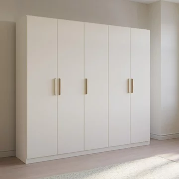 Skandi wardrobe - 226cm - 5 door - alpine white