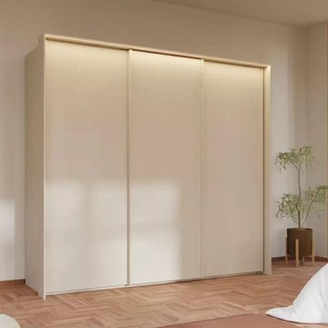 Taro sliding wardrobe - 242cm - 3 door - champagne