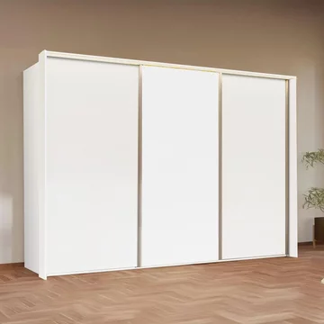 Taro sliding wardrobe - 301cm - 3 door - alpine white