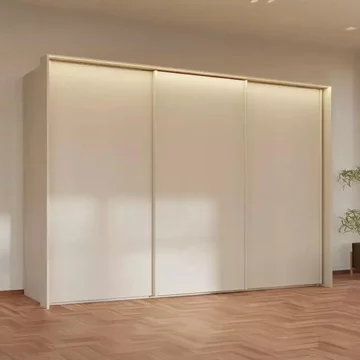Taro sliding wardrobe - 301cm - 3 door - champagne