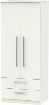 Sherwood double wardrobe - 2 door - 2 drawer - porcelain