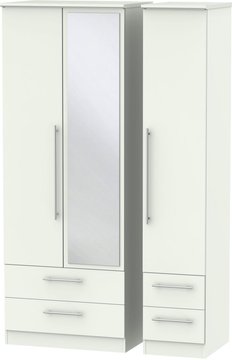 Sherwood wardrobe - 3 door - 1 mirror - tall - combi - porcelain