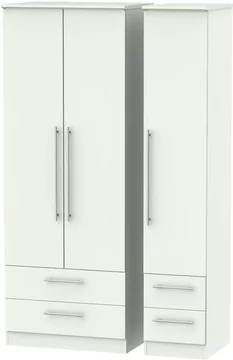 Sherwood wardrobe - 3 door - 4 drawer - tall - triple - porcelain