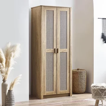 Sydney wardrobe - 2 door - faux rattan
