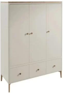 Marlow wardrobe - 3 door - 3 drawer - cashmere oak