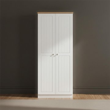 Vienna wardrobe - 2 door - plain - porcelain