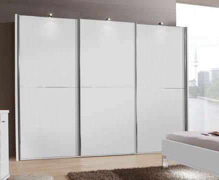 Miami2 sliding wardrobe - 3 door - white