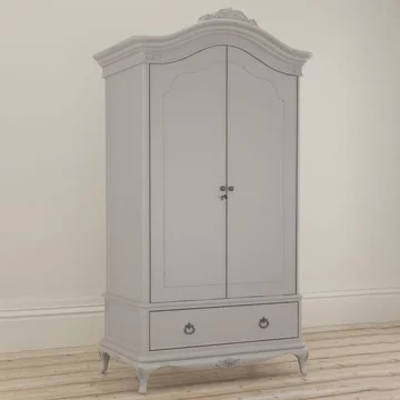 Etienne wardrobe - 2 door - 1 drawer - grey