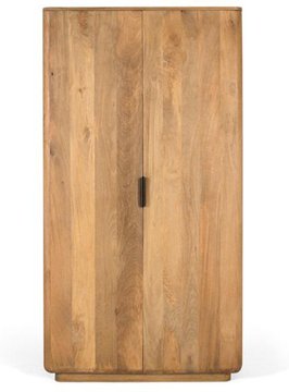 Wrenley wardrobe - 2 door - natural - mango wood
