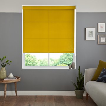 Boho roller blind - ochre