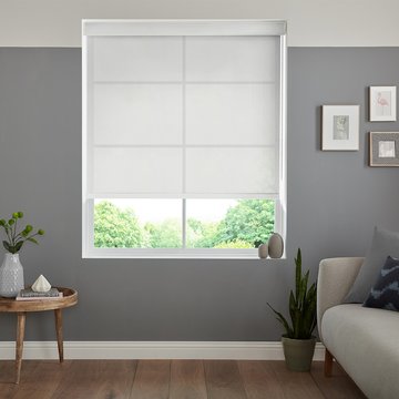 Boho roller blind - snow