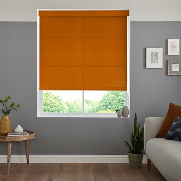 Boho roller blind - terracotta