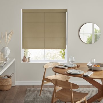 Boho roller blind - wheat