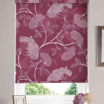 Elder roller blind - raspberry