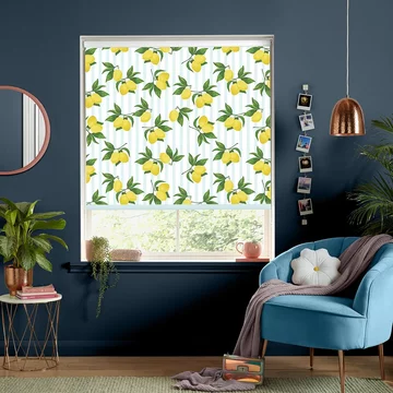 Skinny dip roller blind - summer lemon sky