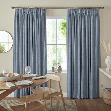 Defoe curtain - indigo