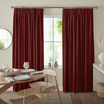 Rudiger curtain - crimson