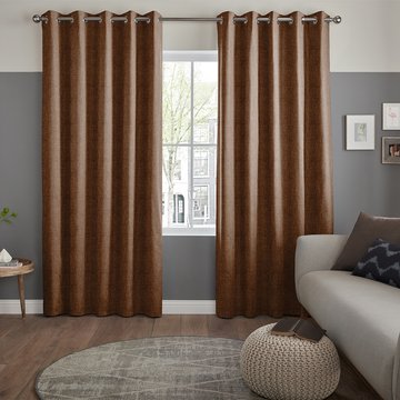 Virgil curtain - terracotta