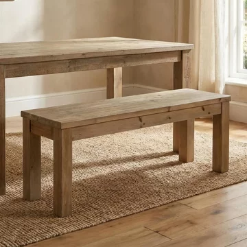 Langley dining bench - small - reclaimed pine