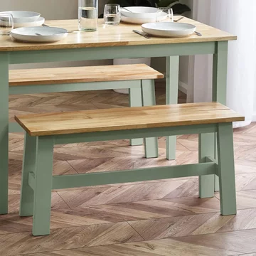 Linwood dining bench - small - sage green