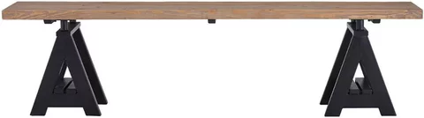Hampstead dining bench - pine wood and metal