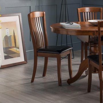 Canterbury dining chair - set of 2 - brown wood