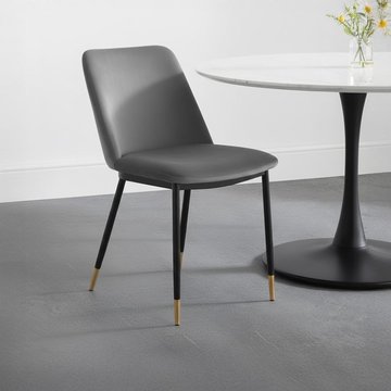 Delaunay dining chair - set of 2 - grey fabric