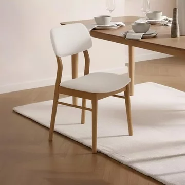 Theia dining chair - set of 2 - white boucle fabric