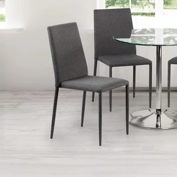 Jazz dining chair - set of 4 - grey fabric