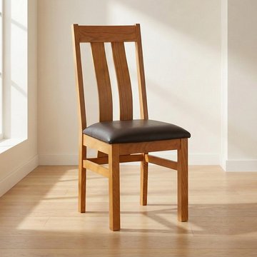 Somer dining chair - set of 2 - arizona slatted back - oak