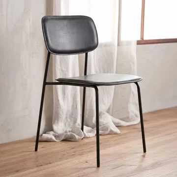 Esa dining chair - faux leather - black