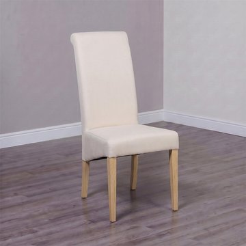 Italia dining chair - set of 2 - ivory fabric