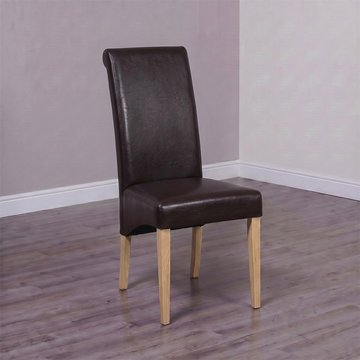 Richmond dining chair - set of 2 - matt coco bonded leather