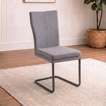 Mario cantilever dining chair - anthracite black powder coated legs - variation available