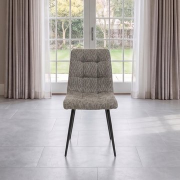 Newport dining chairs - set of 4 - fabric - mocha